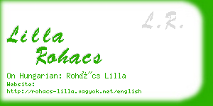lilla rohacs business card